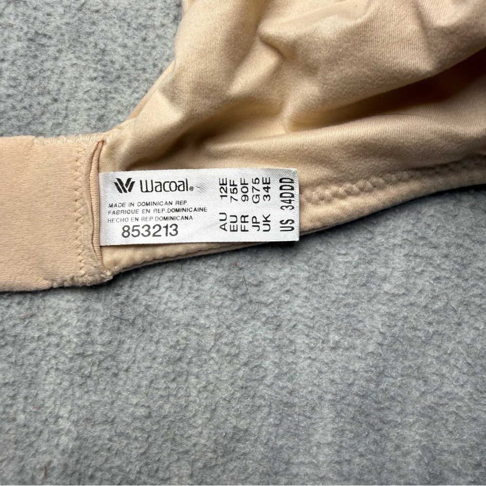 Wacoal 34DDD Nude Underwire Bra Style 853213 Smooth Full Coverage - Picture 6 of 8
